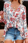 Floral patchwork blouse