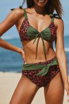Leopard patchwork bikini