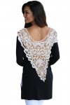 Long-sleeved top with embroidery on the back