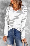 Thin black and white striped sweater