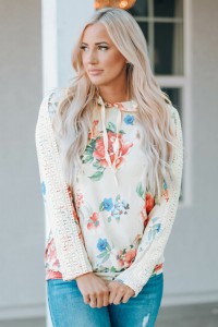 Lace Long Sleeve Hoodie