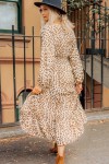 Long leopard print dress