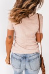 Short-sleeved apricot top
