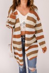 Brown striped cardigan