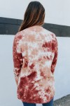 Red tie-dye jumper