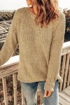 Pull en tricot abricot
