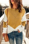 Ocher herringbone sweater