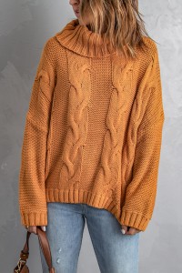 Mustard turtleneck sweater