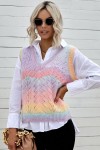 Multicolored sleeveless sweater