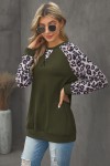 Leopard sleeve sweater