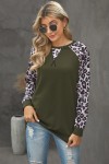Leopard sleeve sweater