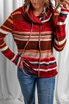 Multicolored striped sweater with blessed collar