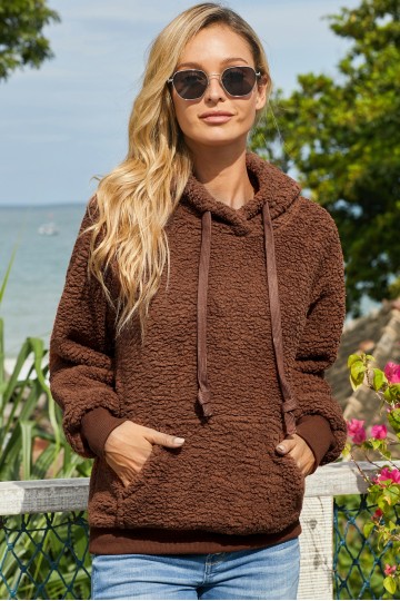 Brown fleece sweater