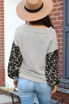 Red Wild Leopard Contrast Sleeve