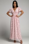 Long pink floral dress