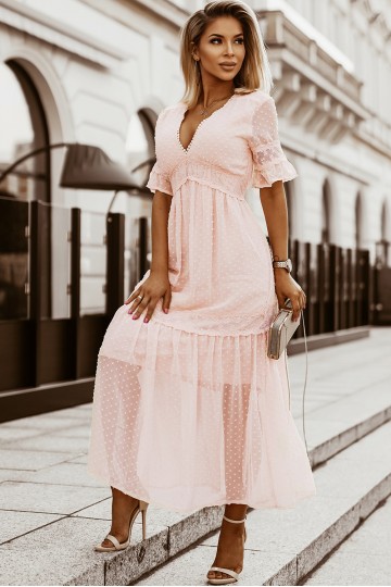 Long pink dress