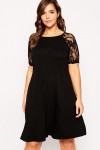 Black dress with short sleeves
