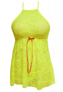 Neon yellow lace nightie
