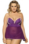 Purple plus size lingerie set