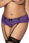 Purple suspender panties