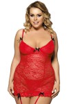 Nuisette rouge grande taille