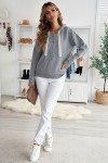 Gray hooded sweater