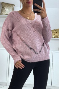 V-neck sweater in oversize