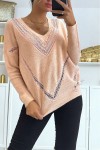 V-neck sweater in oversize