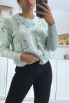 jumper with lace insert and basic fit