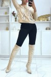 jumper with lace insert and basic fit.