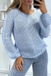 Large turquoise sweater very comfortable to wear