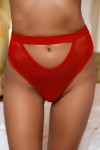 Red high waist panties