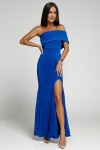 vestido largo azul