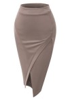 Pencil skirt , Taupe