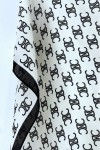 Multipurpose white silk scarf with luxury "C" print