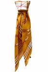 Printed camel silk scarf