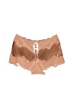 Shorty in voile and lace, brown