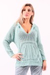 Turquoise knit jumper