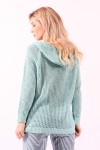 Pull  turquoise en maille