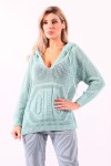 Turquoise knit jumper