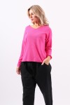 Loose fuchsia jumper