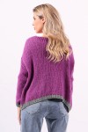 Gilet en tricot violet