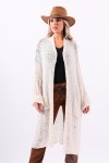 Long beige cardigan