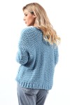 Blue knit cardigan