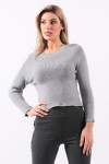 Gray knit sweater