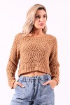 Brown knit top