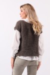 grey Short Sleeve Cardigan