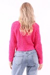 Fuchsia knit sweater