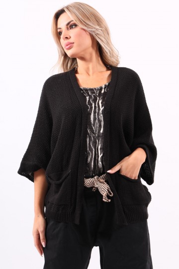 Black oversized cardigan