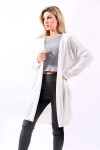 Loose white cardigan